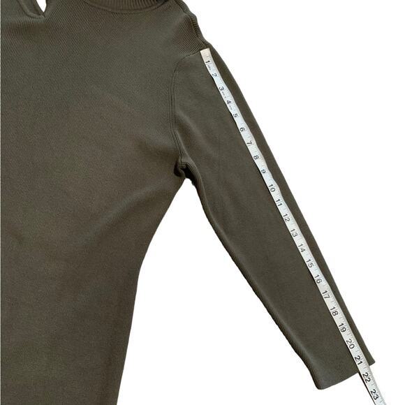 Venus Sweater Dress Turtleneck Long Sleeve Olive Green Size 1X - Picture 9 of 9